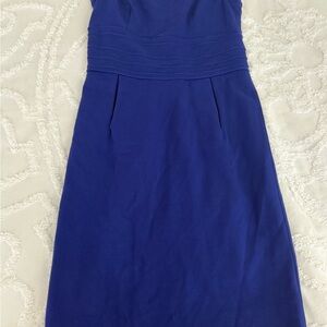 Diane Von Furstenberg Strapless Blue Dress